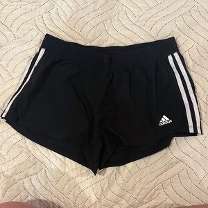 Women’s black Adidas athletic shorts, size M
